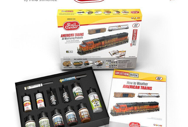 Product Showcase: The AMMO by Mig R-1201 – American Trains All Weathering Products Solution Box